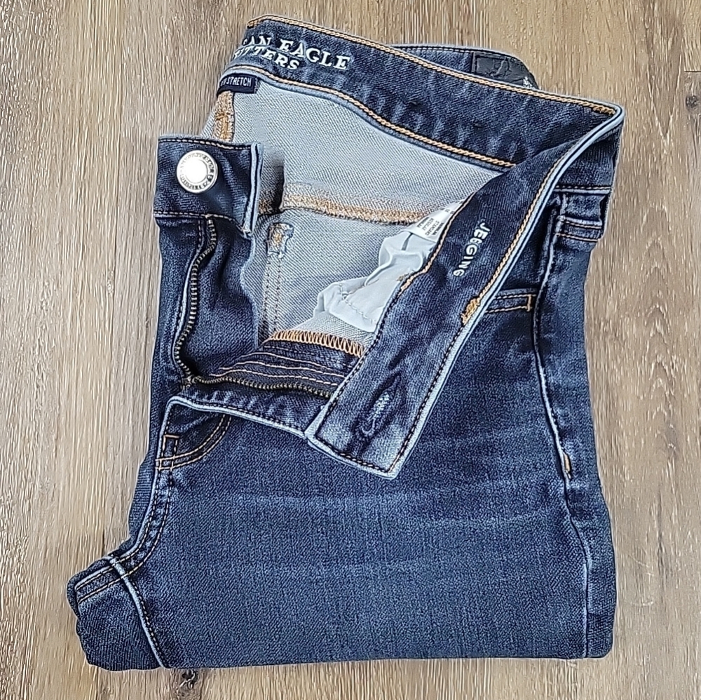 American Eagle Outfitters Dark Wash Jegging Denim Jeans Size 10 Regular Waist 29